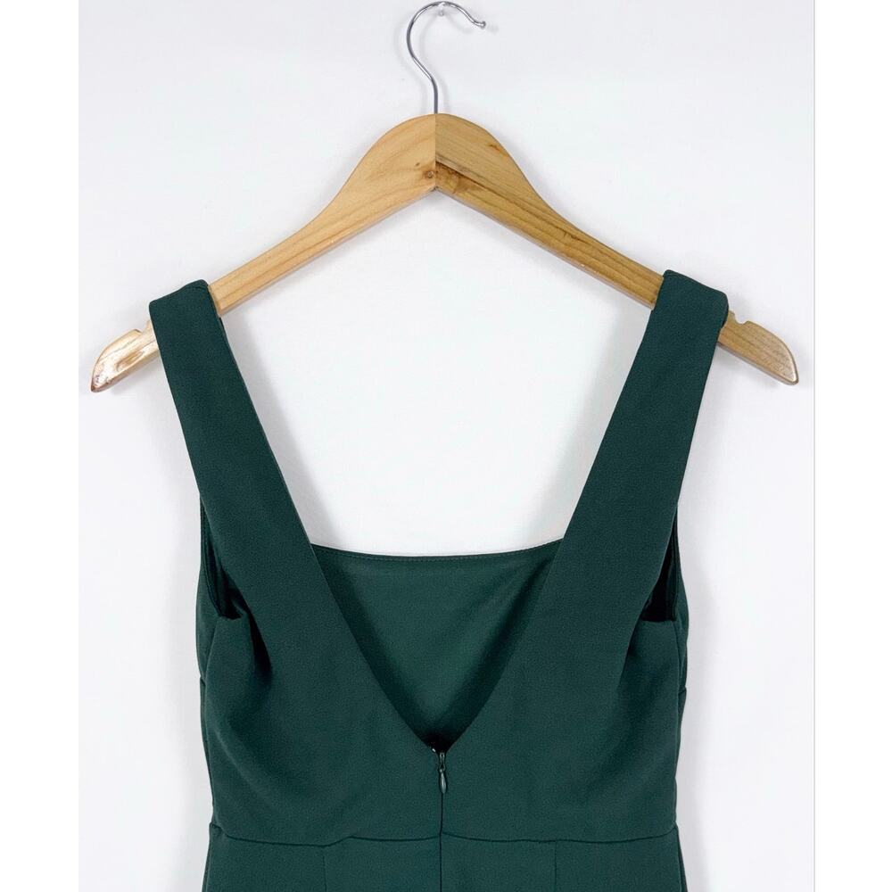 Lulus Moment Maker Square Neck Trumpet Midi Dress Women's Small Green - Picture 10 of 16